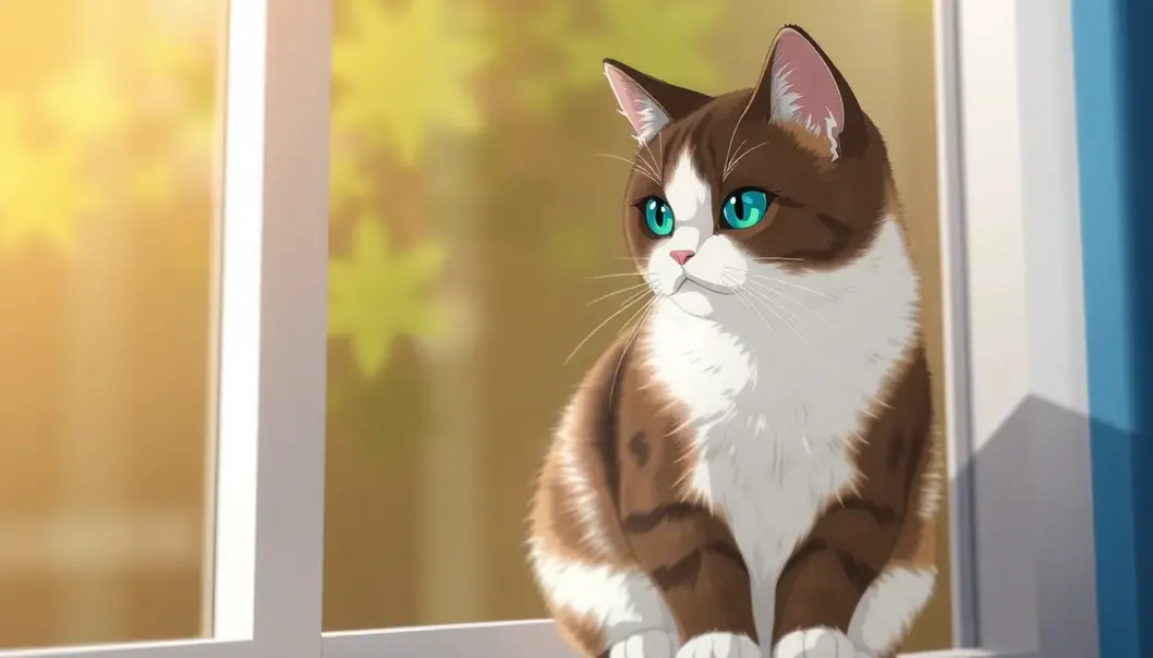 A cat displaying tsundere traits with aloof body language but affectionate eyes.